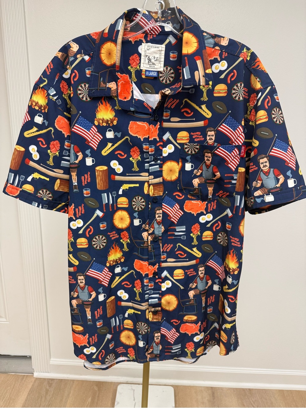 RSVLTS Parks and Recreation Ron Swanson's Shirt of Greatness - Size XL